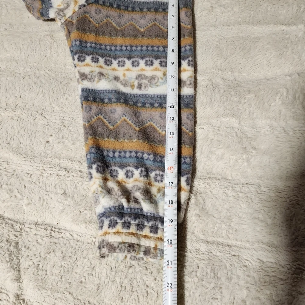 Vtg Haband Fleece Jacket Womens Sz Large Aztec Full Zip Southwest Pockets Warm - Picture 10 of 10